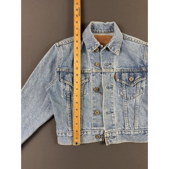Rare Vintage 90s Levis Orange Tab Denim Jacket Small Kids Hype Streetwear USA - Picture 14 of 14
